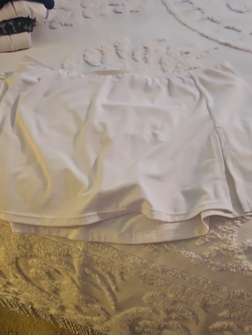 Shape FX White Swim Skort with Subtle Logo Tag